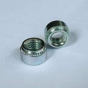 Roung caput auto-clinching flush per foraminis nut